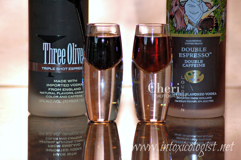 Three Olives Triple Shot Espresso Vodka review and comparison to Van Gogh Double Espresso Vodka and six new espresso recipes. Check it out.