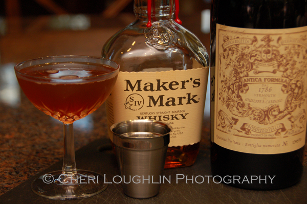 Maker's Mark Manhattan with Carpano Antica Formula is just one variation of a classic Manhattan - photo by Mixologist Cheri Loughlin, The Intoxicologist