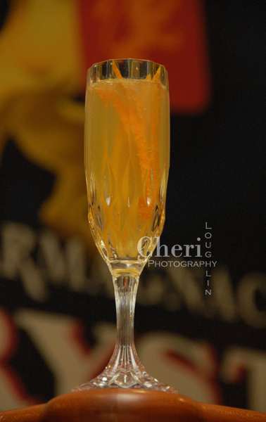 Birth of Champagne - D'Artagnan Cocktail Armagnac Grand Marnier Orange Juice Simple Syrup Champagne
