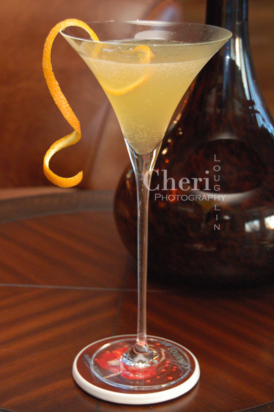 Birth of Champagne - Ritz Cocktail Cognac Premium Orange Liqueur Luxardo Maraschino Liqueur Lemon Juice Champagne Flamed Orange Peel