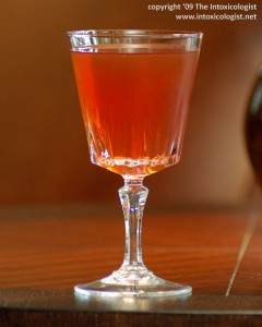 Dubonnet cocktail - generic -photo property of Cheri Loughlin