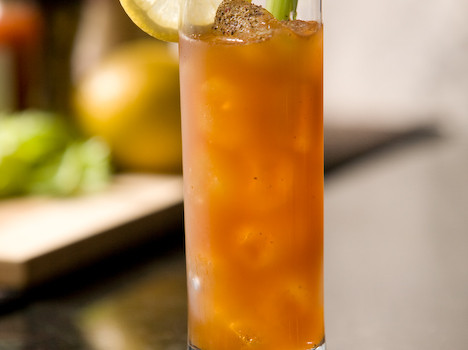 Cry Me a River is a variation of the classic Bloody Mary using vermouth and spices.