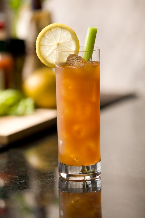 Cry Me a River is a variation of the classic Bloody Mary using vermouth and spices.