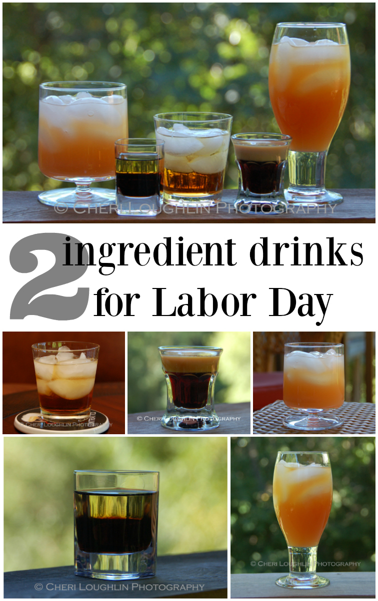 Don’t spend your Labor Day making labor intensive cocktail recipes. Mix up a few two ingredient drinks for an easy and refreshing Labor Day gathering instead.