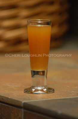 Burnt Orange Texan Shot - recipe and photo by Mixologist Cheri Loughlin, The Intoxicologist