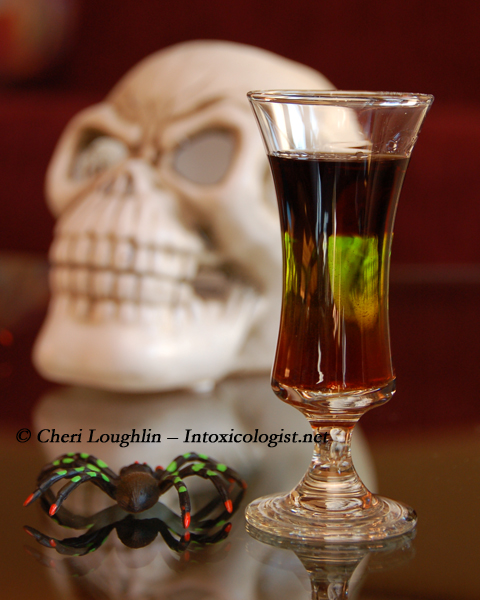 Hellraiser Halloween Shot {photo credit: Mixologist Cheri Loughlin, The Intoxicologist}