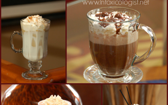 4 Family Friendly Hot Chocolates and Coffees - Flavored for anytime sipping with additional instructions to make them adult nightcap worthy.
