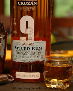 Cruzan 9 Spiced Rum Neat - photo property of Cheri Loughlin - The Intoxicologist