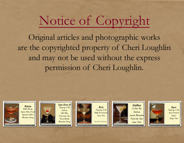 Notice of Copyright - copyright Cheri Loughlin