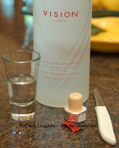 Vision Vodka Tasted Neat for Review - photo property of Cheri Loughlin - The Intoxicologist