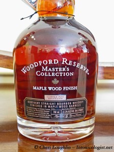 Woodford Reserve Masters Collection Maple Wood Finsih Bottle Base - photo property of Cheri Loughlin