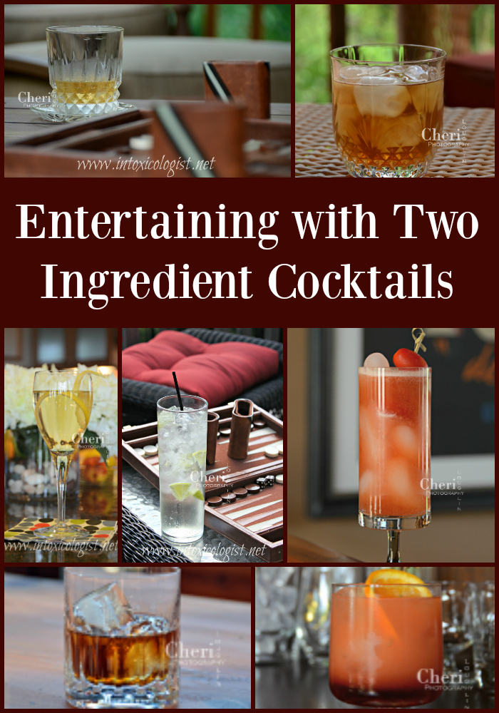 Two ingredient cocktails keep entertaining fun, fabulous and flavorful. Choose from highballs to spritzers and everything in between. Your drinks are sure to hit the bull's eye.