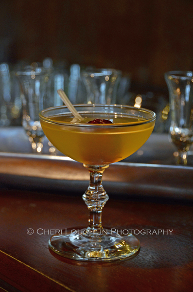 The Moon River cocktail might have you humming along to the tune of Breakfast at Tiffany’s at your next Girls Night In movie watching event. – photo by Cheri Loughlin, The Intoxicologist