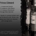 Prince Edward Scotch Cocktail Recipe Card for personal use only - recipe card designed by Mixologist Cheri Loughlin, The Intoxicologist