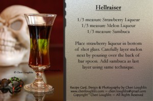 Hellraiser Halloween Shot - Holiday Recipe Cards - Photo copyright Cheri Loughlin