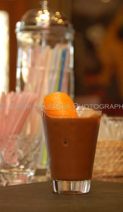 Tootsie Roll Wrapper Mocktail {recipe and photo credit: Mixologist Cheri Loughlin, The Intoxicologist}