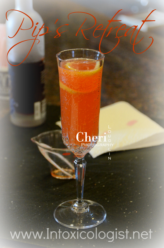 Pips Retreat: Aperol, Peach Nectar, Lemon, Bubbly Pink Moscato - www.Intoxicologist.net