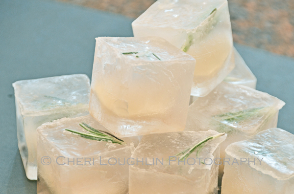 Rosemary Infused Ice Cubes