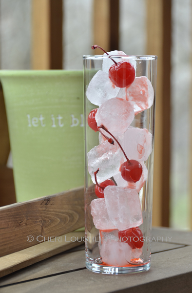 Layered Cherries Garnish in April Shower Cocktail