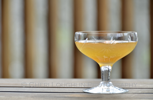 The Early Summer Cocktail contains Gin, Apricot Brandy, Calvados and Orange Juice. Wonderful for a summer evening cocktail party on the patio. - photo by Cheri Loughlin, The Intoxicologist