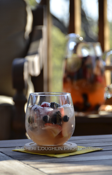 All the Beautiful Berries Sangria contains fresh blueberries, blackberries, strawberries and raspberries. - recipe and photo by Mixologist Cheri Loughlin, The Intoxicologist