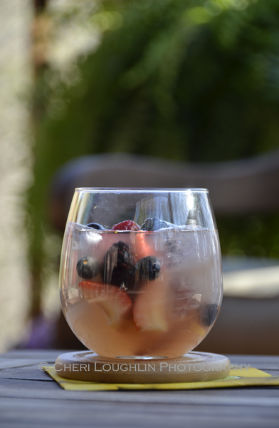 Try skipping the ice and top the Sangria off with chilled Ginger Ale, Club Soda or flavored sparkling water for a little something different. All the Beautiful Berries Sangria recipe and photo by Mixologist Cheri Loughlin, The Intoxicologist