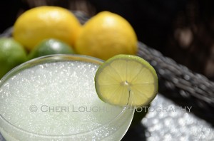 Garnishing drinks can be as simple as placing a fresh lime wheel on the rim of a Margarita glass. - photo by Cheri Loughlin, The Intoxicologist