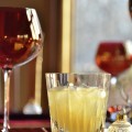 The Gin Punch recipe is excellent for holiday parties. It can be made a day in advance and served over decorative ice in rocks glasses for elegant presentation. - photo by Cheri Loughlin, The Intoxicologist