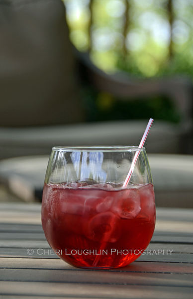 Royal Raelene Low Calorie Drink 4th of July Red White Blue Cocktails with Charbay Ruby Red Raspberry Vodka, Light Cranberry Juice, Pomegranate Juice and Club Soda. Approximately 92.5 calories - recipe and photo by Mixologist Cheri Loughlin, The Intoxicologist