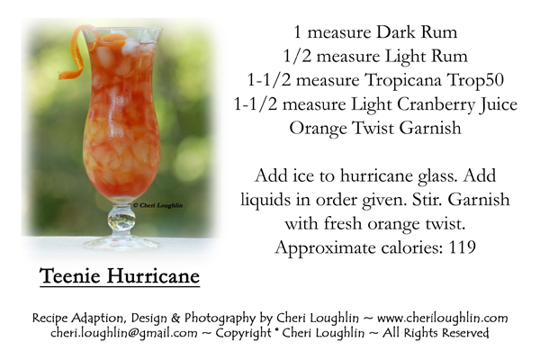 Hurricane Drink Recipe Card for personal use only. Click on card. Right click to save to personal computer file. Print for personal use only