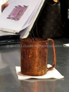 Moscow Mule with Vodka and Ginger Beer served in a traditional copper mug at Liv Lounge birthday event in Omaha, Nebraska. ~ photo by Mixologist Cheri Loughlin, The Intoxicologist