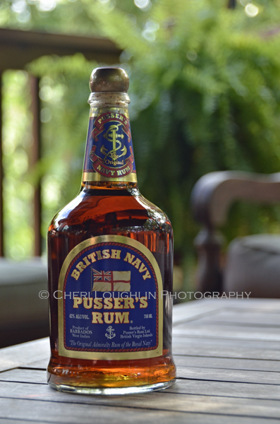 Pusser's Rum bottle shot - photo by Mixologist Cheri Loughlin