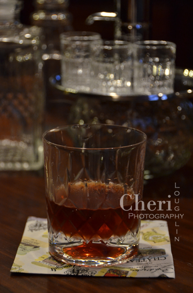 Red Witching Hour Cocktail is a great long sipping fall cocktail made with cognac, armagnac, port wine and cherry liqueur. {recipe and photo credit: Mixologist Cheri Loughlin, The Intoxicologist. www.intoxicologist.net}