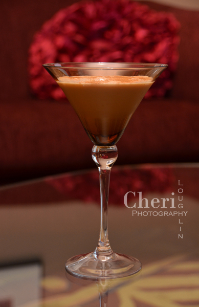 Chocolate Snowflake Martini is creamy with chocolaty nut flavors and terrific spicy cinnamon aroma. {recipe and photo credit: Mixologist Cheri Loughlin, The Intoxicologist}