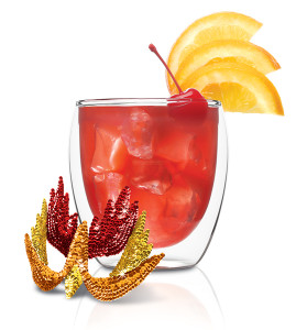 Red Rooster 1-1/2 ounce SKYY Infusions Raspberry 2 ounces Cranberry Juice 1/2 ounce Orange Juice Cherry and Orange Slice Garnish