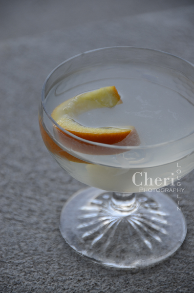 White Peach Sangria Martini - Barefoot Moscato Wine, Peach Vodka, Premium Orange Liqueur