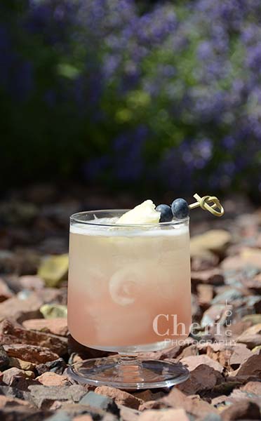Pineapple Blueberry Basil Cocktail