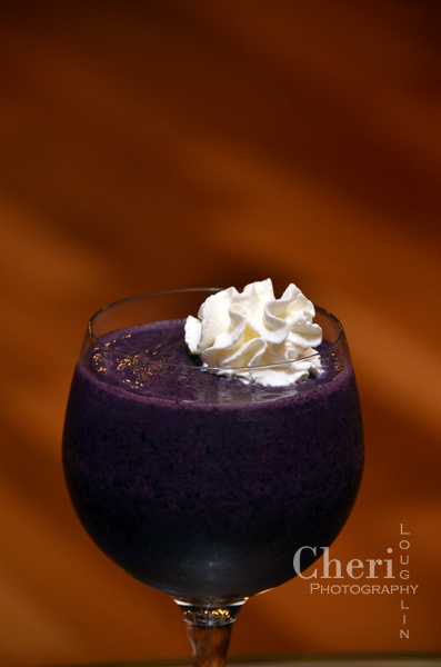 Purple Paradise - Spiced Rum, Marshmallow Cream, Half & Half, Blueberries, Cinnamon Spice