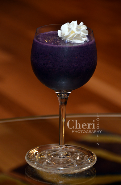 Purple Paradise - Spiced Rum, Marshmallow Cream, Half & Half, Blueberries, Cinnamon Spice