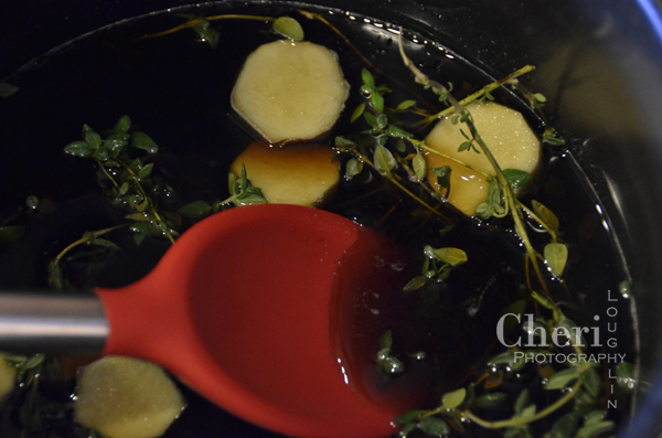 Dark Ginger Thyme Syrup is easy to make and adds delicious flavor to many cocktail recipes