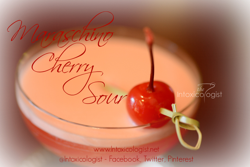 This cocktail uses maraschino cherry infused rum for lots of pucker up sweetness. The Maraschino Cherry Sour is sweet and sour with beautiful foam top.