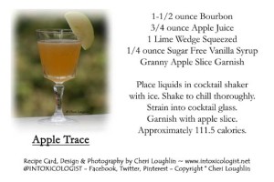 Apple Trace low calorie bourbon cocktail.