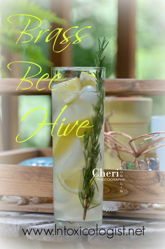 Let the Brass Bee Hive wine cocktail get you into a summer state of mind with its delicious mix of moscato wine, lemonade and honey. Honey gives the Brass Bee Hive richer lemonade flavor while rosemary brings fresh, earthy home goodness to the drink. 