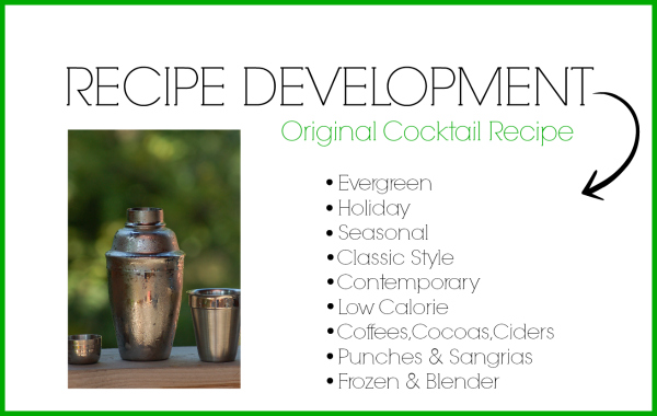 Beverage Recipe Development Services by Cheri Loughlin at www.intoxcologist.net
