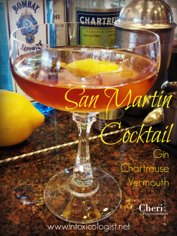 The San Martin cocktail is simply delicious. The first word I wrote on my tasting notes was, “YUM!”