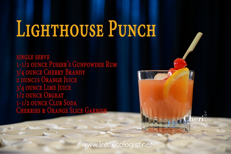 Pusser's Gunpowder Rum Lighthouse Punch contains multi-layered flavor with light cherry almond notes peeking through. Lighthouse Punch was so named due to the four historic lighthouses in Barbados.