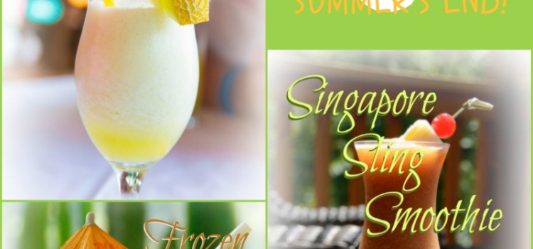 5 frozen drinks to try before summer’s end - Frozen Lemonade, Bossa Nova, Singapore Sling Smoothie, Frozen Sidecar, Blue Lagoon Smoothie. www.intoxicologist.net