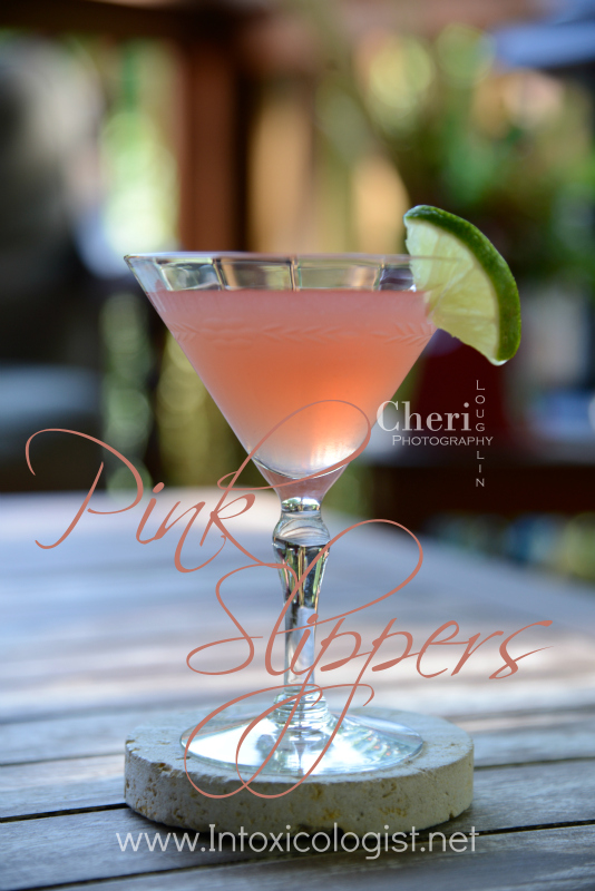 Raising a toast to breast cancer awareness with pink drinks: Pink Slippers is fun and fruity with a bit of grapefruit flavor to kick it up a notch.