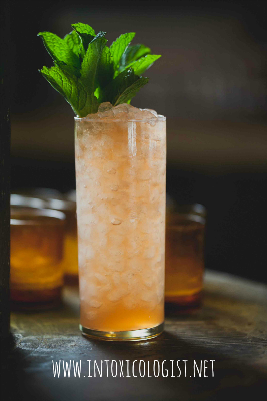 Don Siegel – recipe by Thomas Waugh with Don Julio Reposado Tequila, apricot liqueur, mezcal and more.