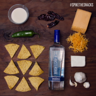New Amsterdam Vodka kicks the tailgate game plan up a notch with their version of Vodka Nacho Cheese, a Beer-Tail and the spicy Highball’s Paradise. Yep. It had to be done.